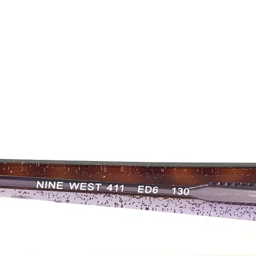 Nine West Eyeglasses Frames 411 ED6 Brown Tortoise Purple Rectangular 53-16-130